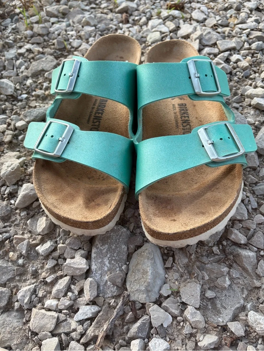 Birkenstock Womens Arizona Two-Strap Sandals - Teal - size 41